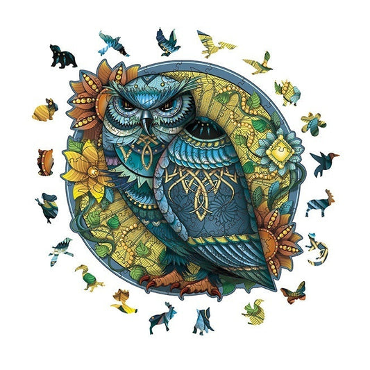 Colorful Owl Wooden Puzzles