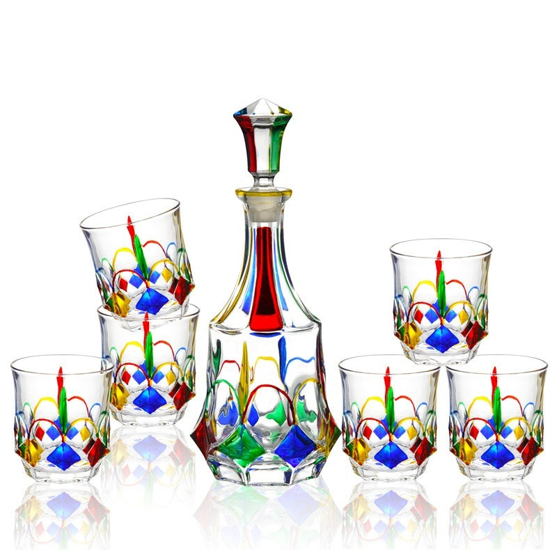 Colorful Crystal Liquor Glass Set