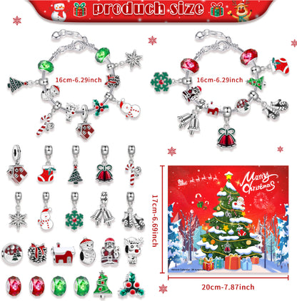 Charm Bracelet 24 Grid Christmas Advent Gift Calendar