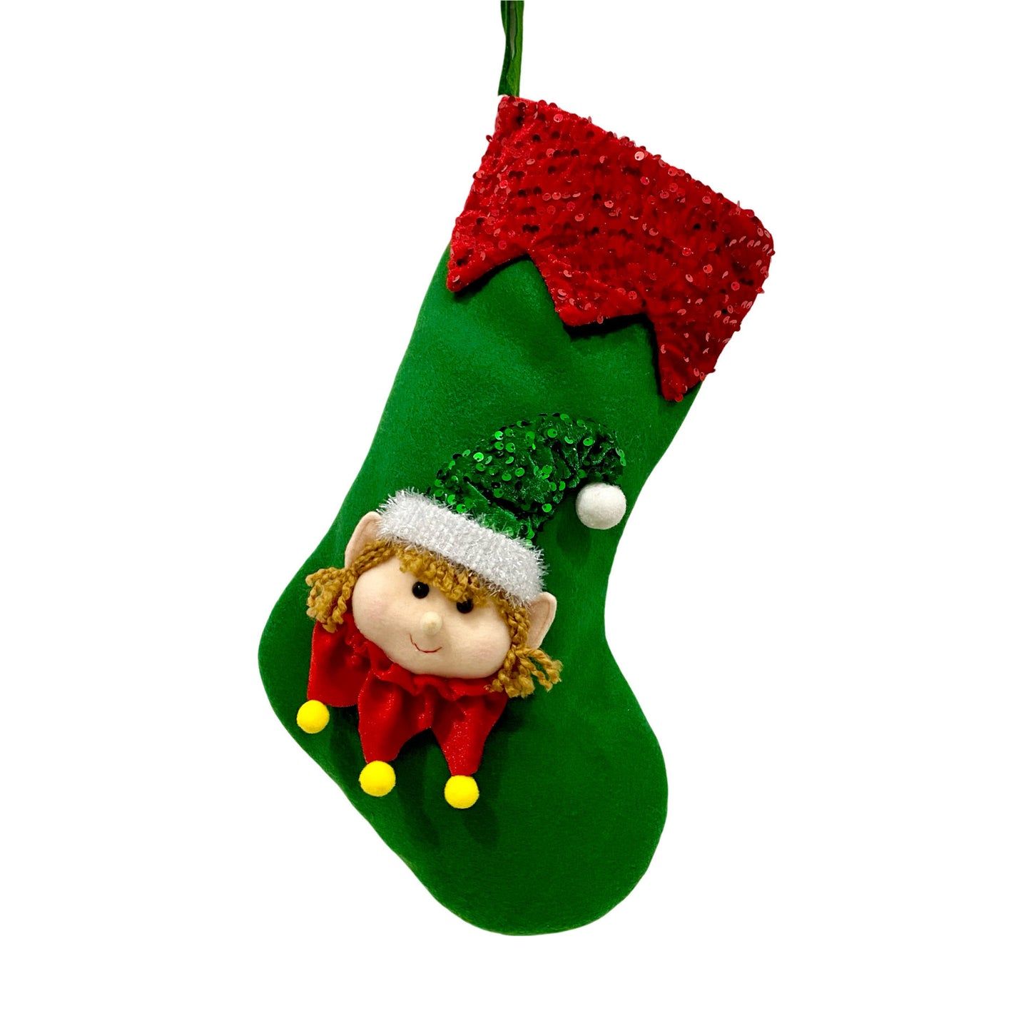Santa’s Little Helpers – 3D Boy & Girl Elf Christmas Stockings