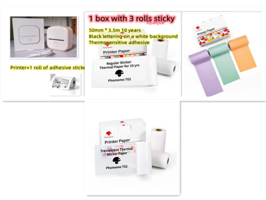 Portable Mini Thermal Label Printer Bluetooth