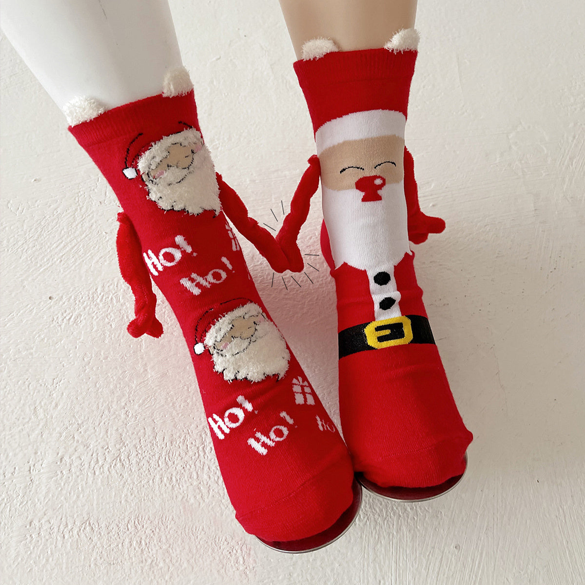 Adorable Christmas Magnetic Hand Holding Socks