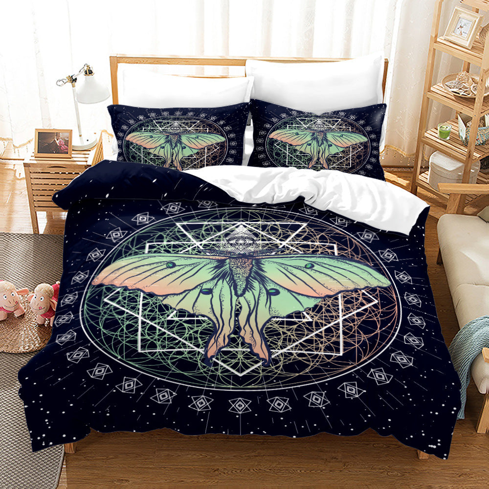 Creepy Acherontia Lachesis Moth Down Duvet Bedroom Set