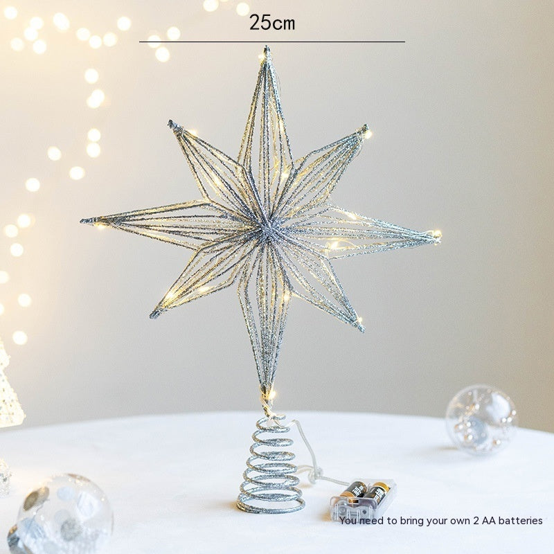 Shimmering Metal Star Tree Toppers – Gold and Silver Designs