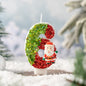 Glitter Santa Christmas Number Candles