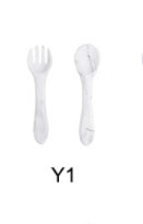 Soft Silicone Food Grade Kids Spoon & Fork Set