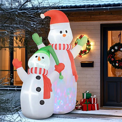 Christmas Inflatable Snowmen Duo with LED Lights