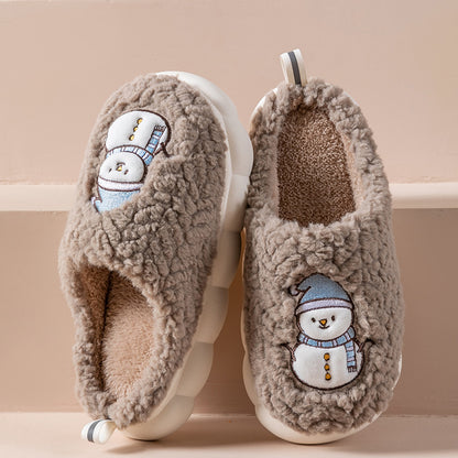 Cute Snowman Indoor Slippers