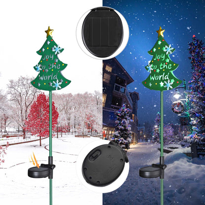 Metal Christmas Tree Solar Path Lights