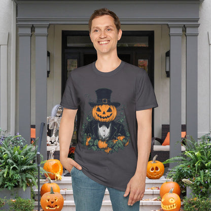 Halloween Pumpkin Man Adult T-shirt