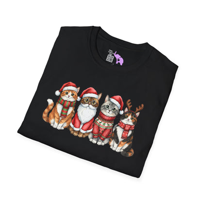 Santa Claus Cats Adult T-shirt