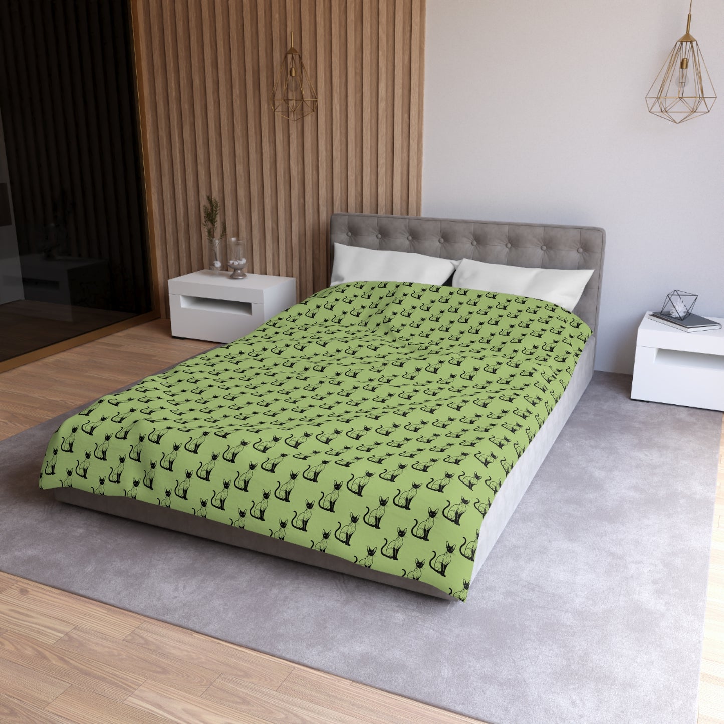 Siamese Charm – Sage Garden Microfiber Duvet Cover