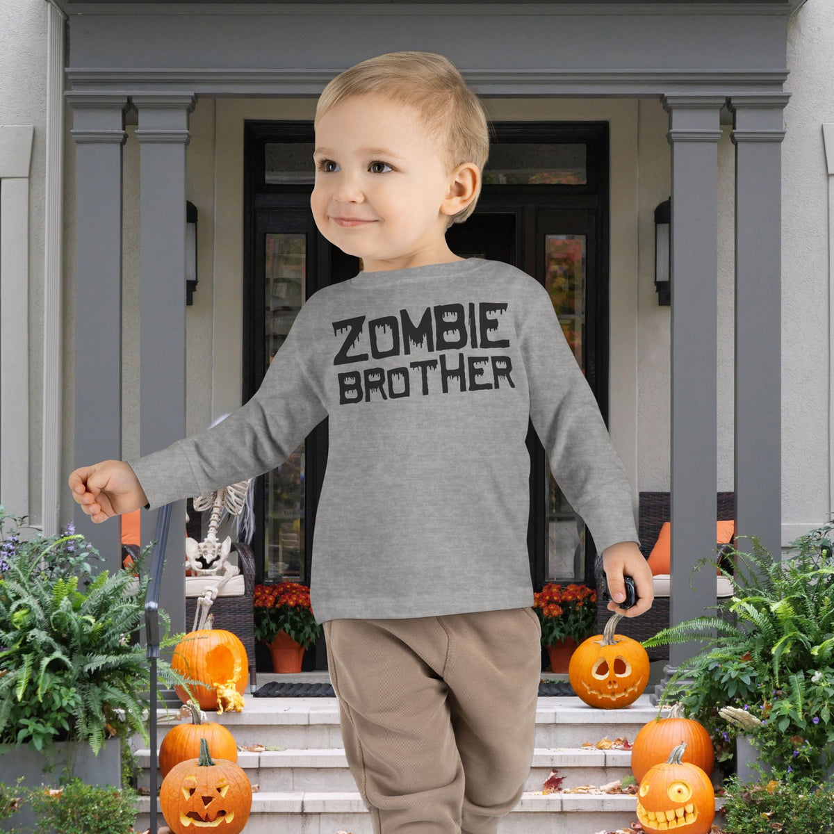 ""Zombie Brother Toddler Long Sleeve Tee