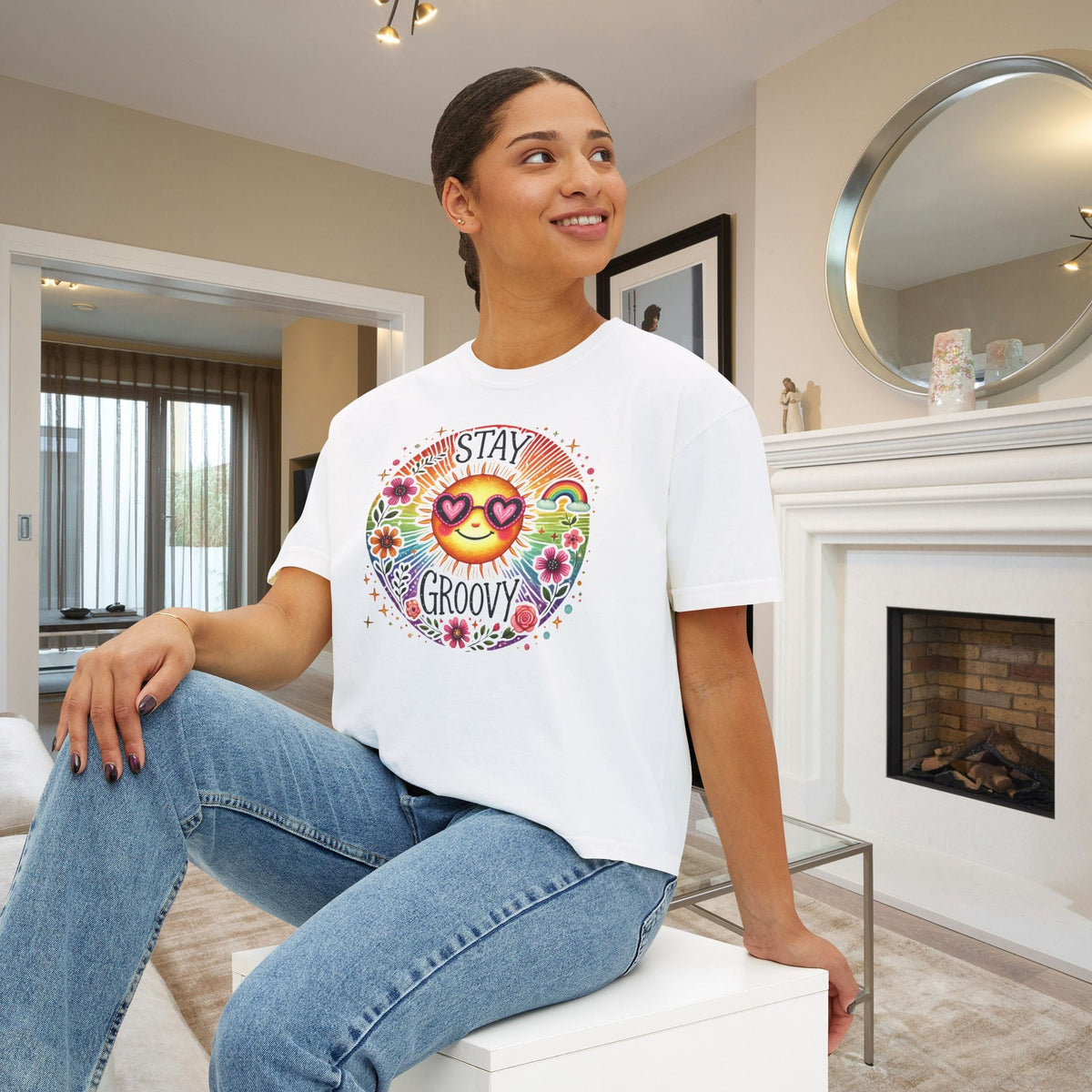 Stay Groovy Women's Boxy Tee