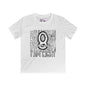I Am Eight Typography Youth Softstyle Tee