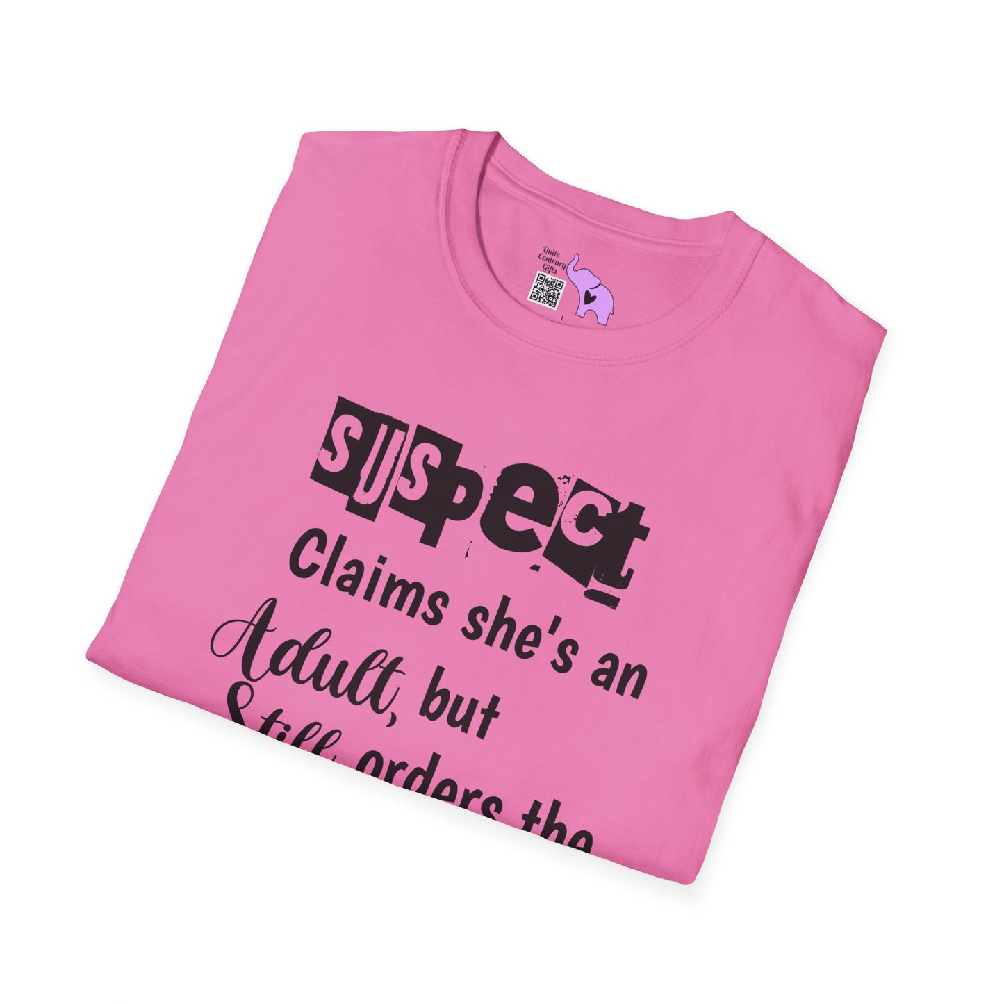 Suspect Claims She's An Adult But Still Orders The Chicken Tendies Adult T-shirt