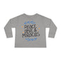 Hanukkah Peace Love & Miracles 2 Toddler Long Sleeve Tee