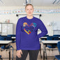 Teacher Supply Heart Adult Long Sleeve Tee