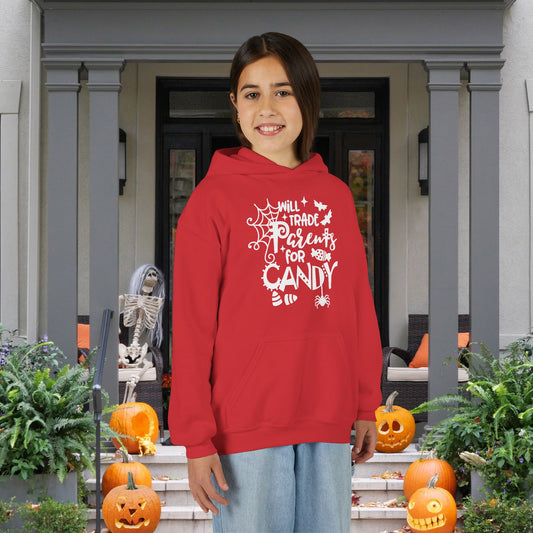 Will Trade Parents For Candy Youth Heavy Blend Hoodie
