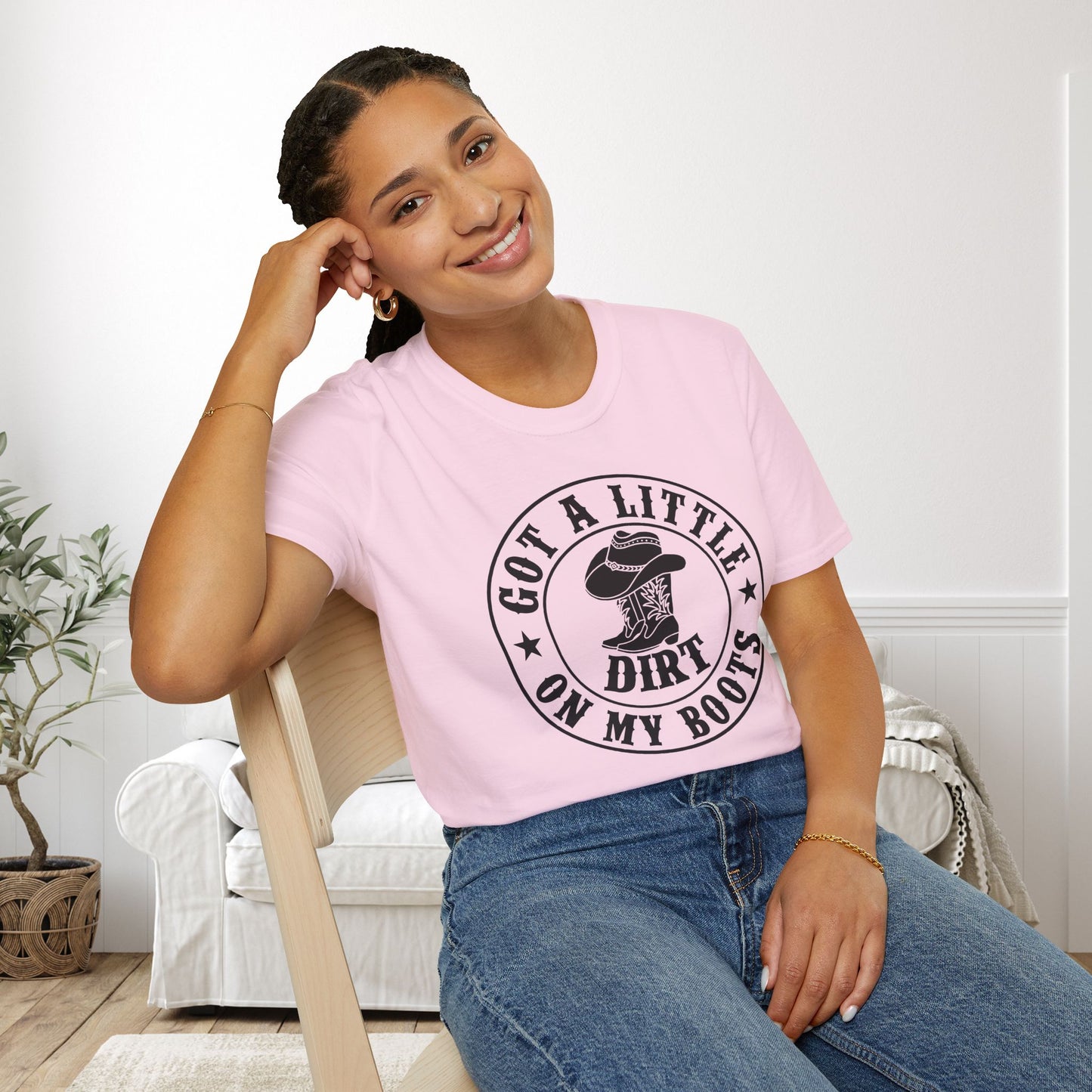 Got A Little Dirt On My Boots Adult T-shirt