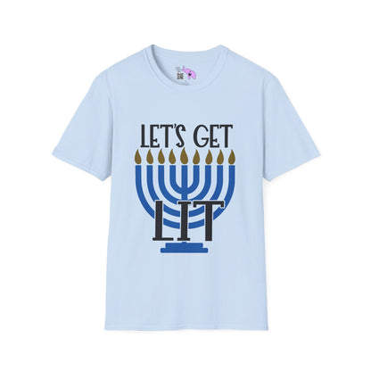 Lets Get Lit Menorah Adult T-shirt