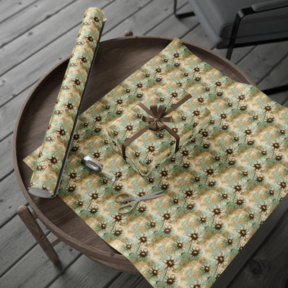 Worn Meadow Daisies Wrapping Paper