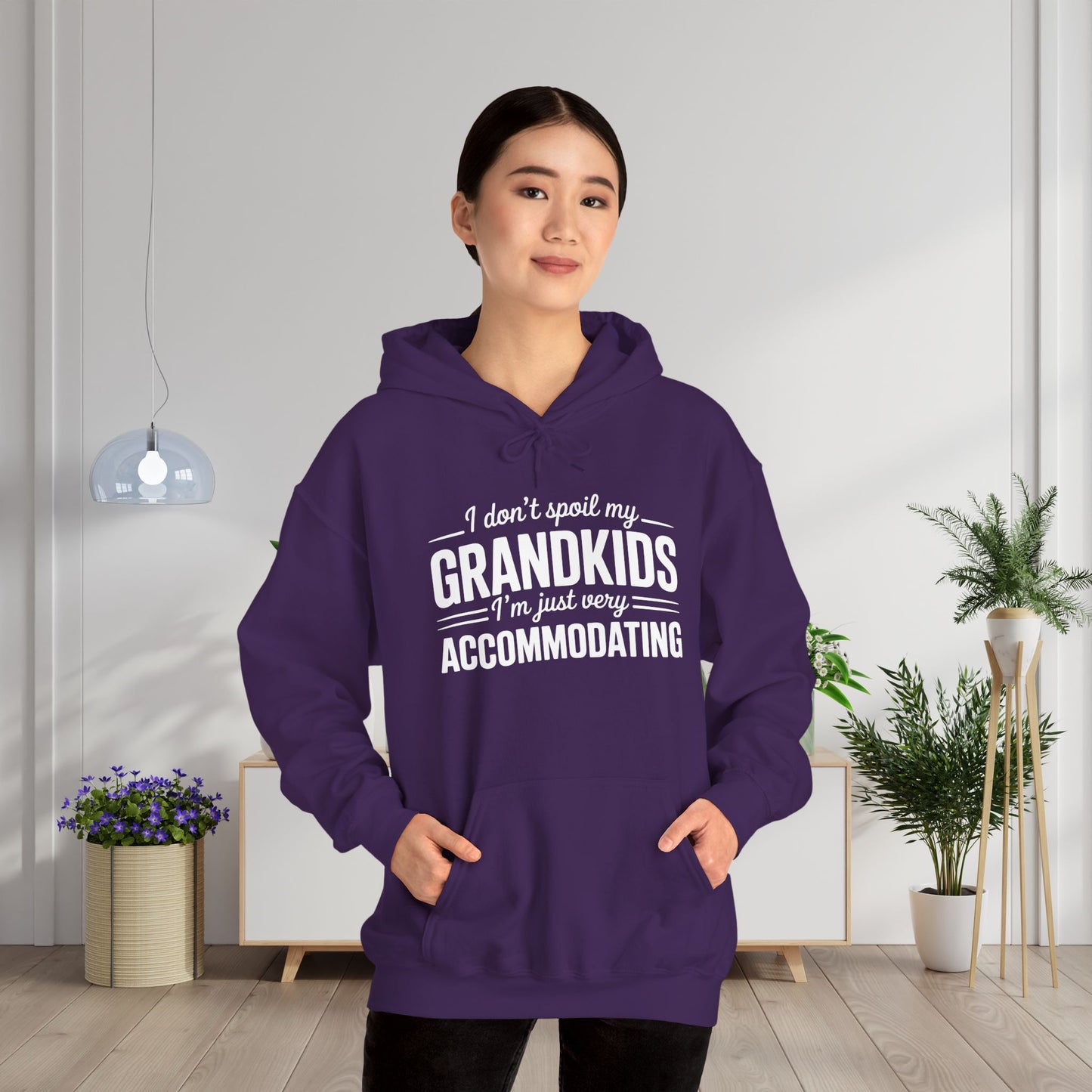 I Don't Spoil My Grandkids I'm Just Very Accommodating Heavy Blend™ Hooded Sweatshirt