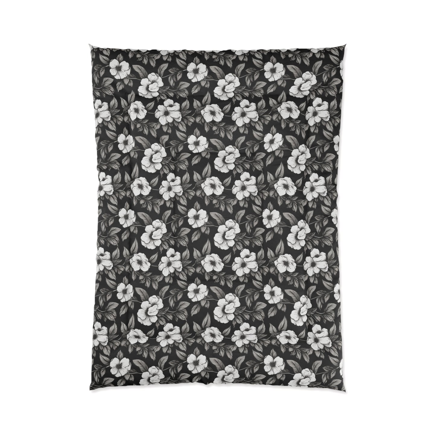 Black & White Daisies Comforter