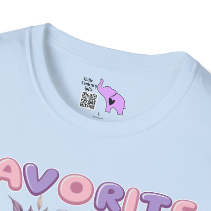 Favorite Auntie Skull Purple/Pink Adult T-shirt