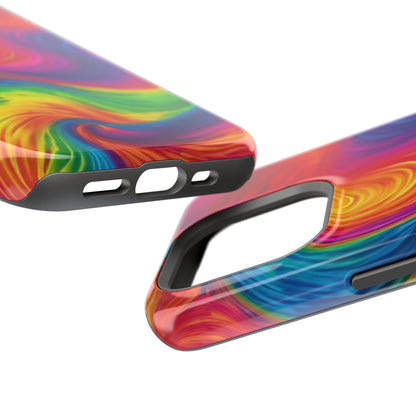 Tie Dye Color Swirl MagSafe® Compatible Tough Case for iPhone