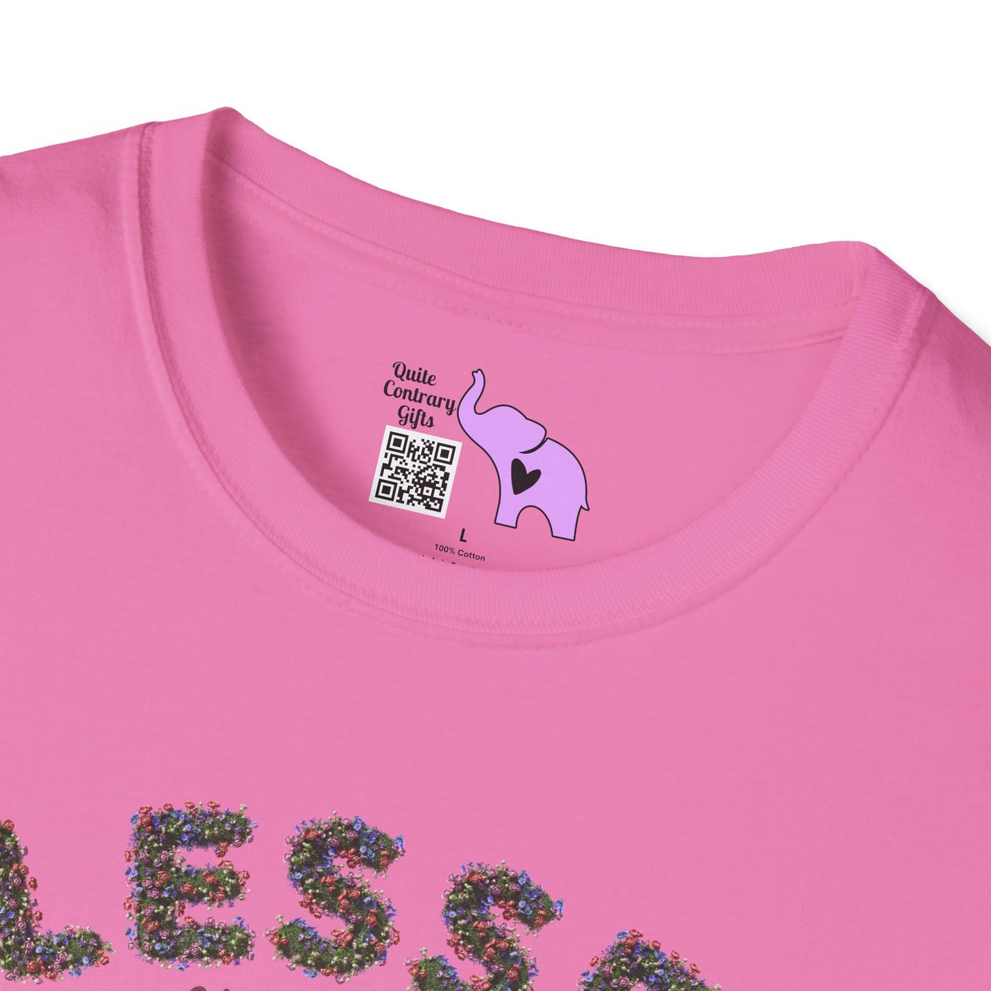 Blessed w/Heart (Floral) Adult T-shirt