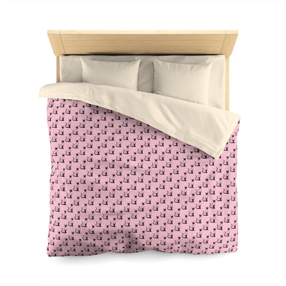 Siamese Charm – Pink Whisper Microfiber Duvet Cover