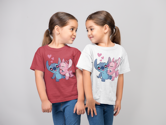 Valentines Stitch Kisses Heavy Cotton™ Toddler T-shirt