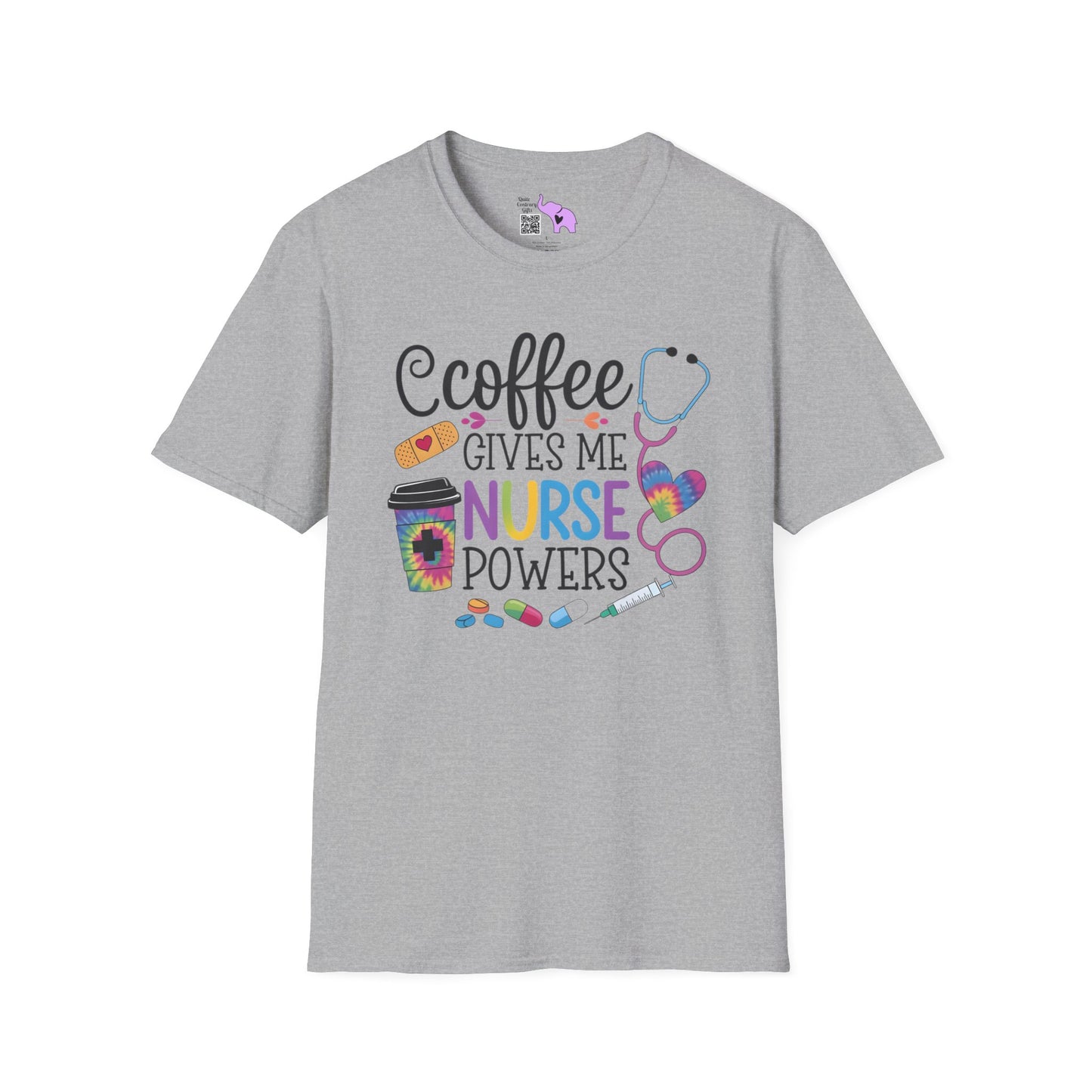 Coffee Gives Me Nurse Powers Adult T-shirt