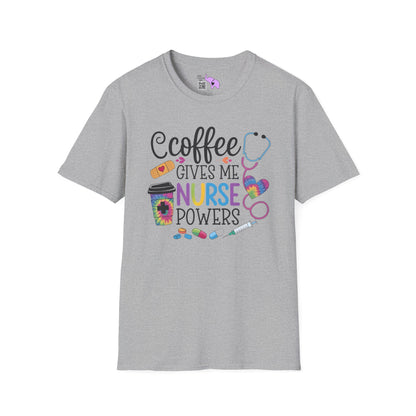 Coffee Gives Me Nurse Powers Adult T-shirt
