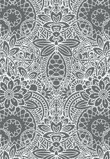 Grey & White Mandala Comforter