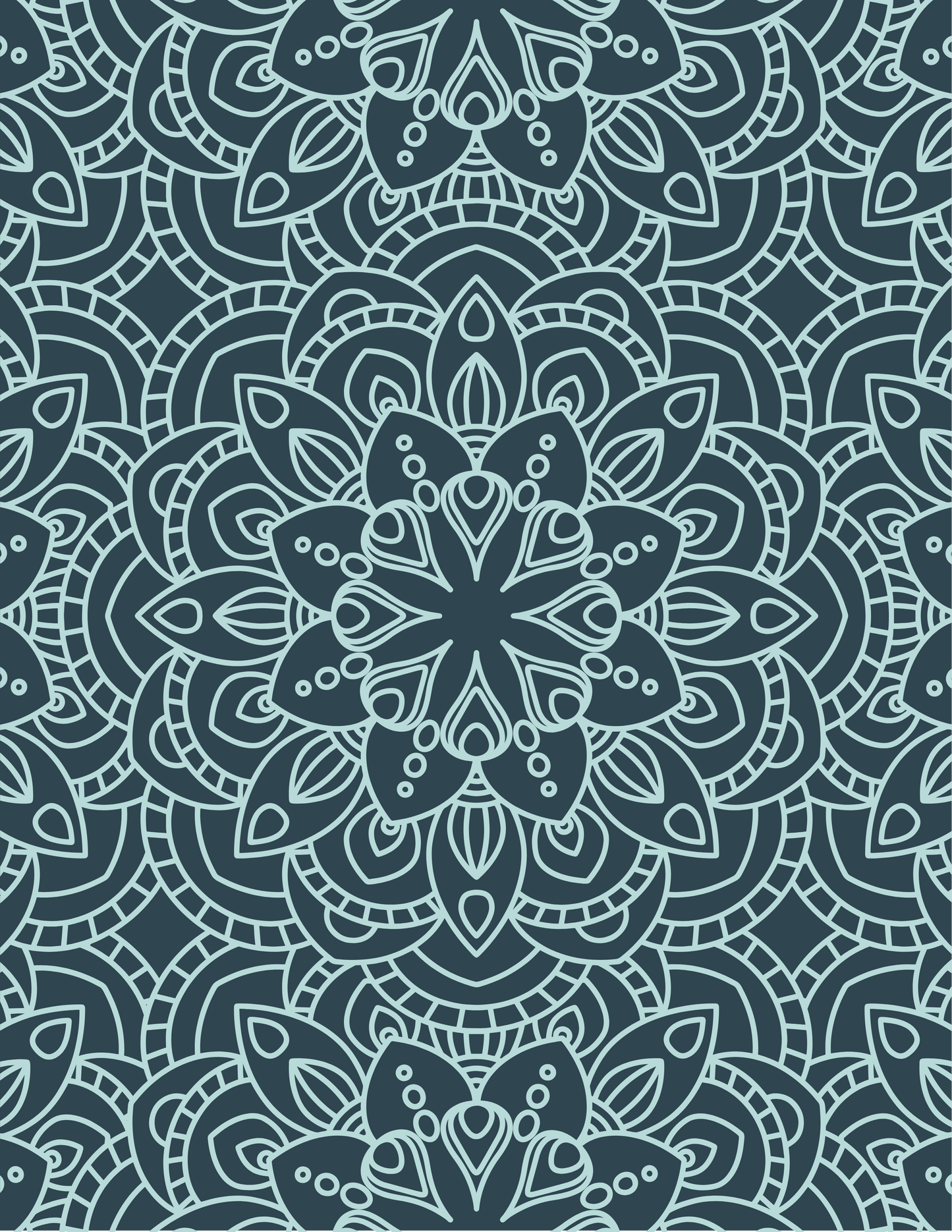 Teal Mandala Pattern Comforter