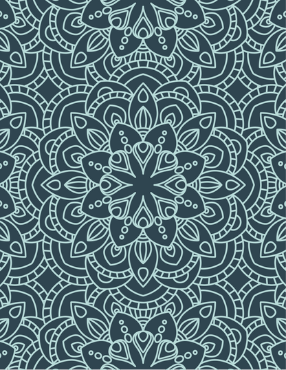 Teal Mandala Pattern Comforter