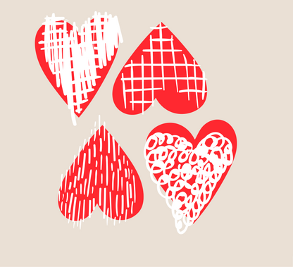 Doodle Hearts Comforter