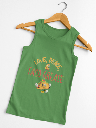 Love, Peace, & Taco Grease Unisex Jersey Tank