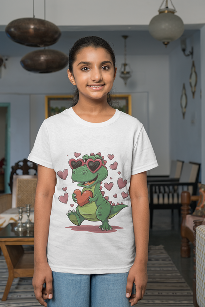 Cute Dinosaur Love Youth Softstyle Tee