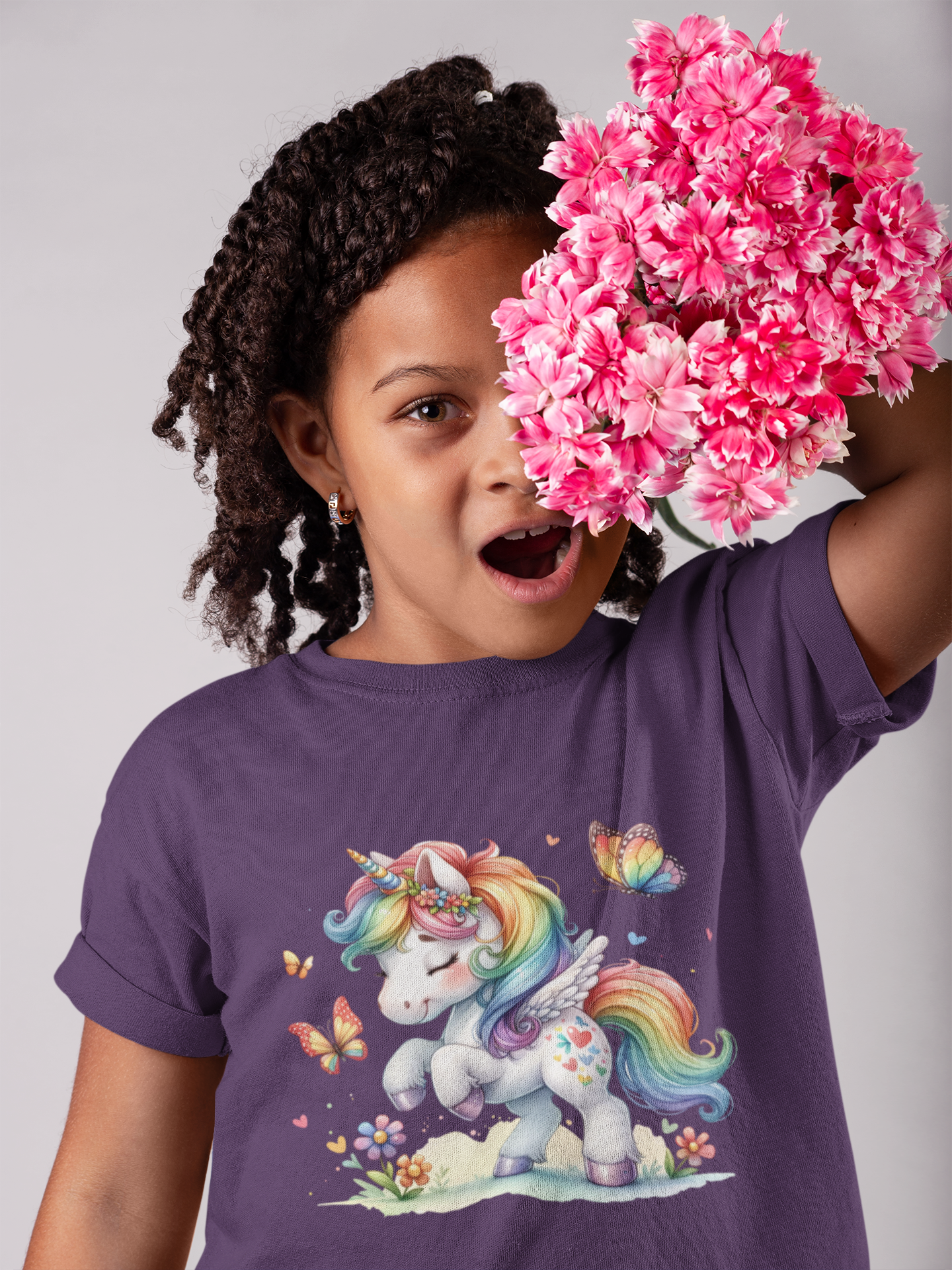 Rainbow Unicorn Kids Softstyle Tee