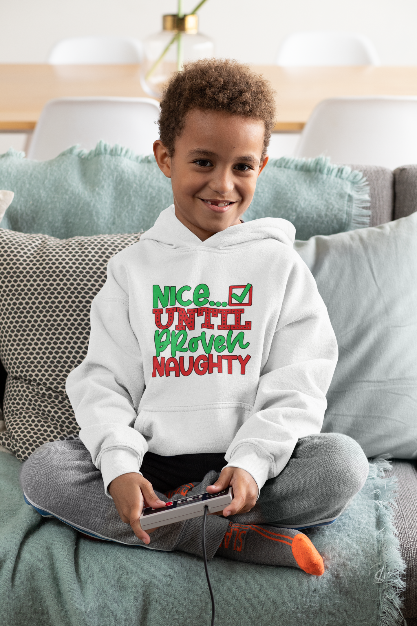 Nice Until Proven Naughty 2 Youth Hoodie