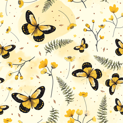 Butterflies & Sunflowers Duvet Bedding Set