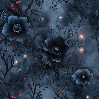 Black Roses & Vines Basic Bedding Set