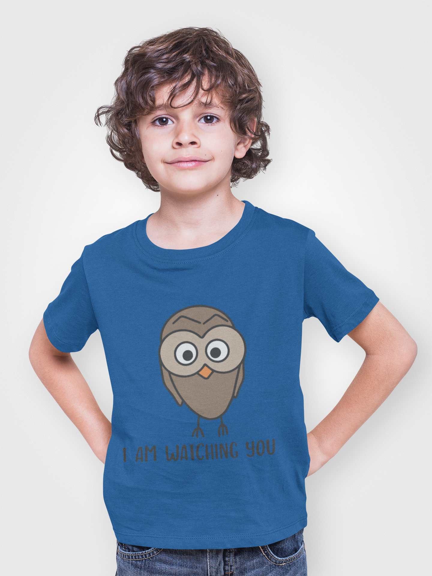 I Am Watching You (Owl) Kids Softstyle Tee
