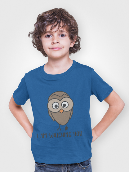 I Am Watching You (Owl) Kids Softstyle Tee