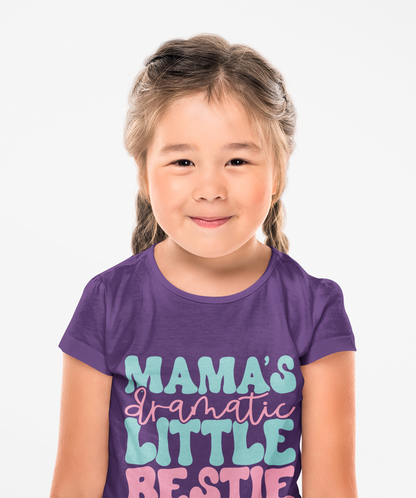 Mama's Dramatic Little Bestie Kids Softstyle Tee