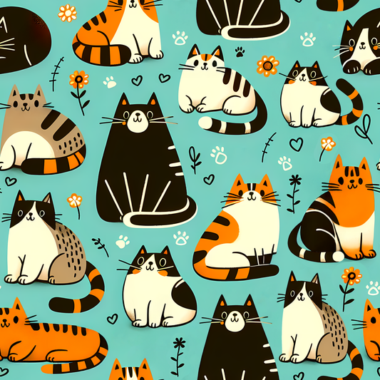 Whimsy Whiskers Duvet Bedding Set