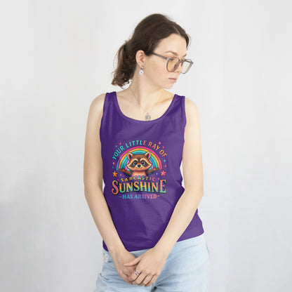 Your Little Ray of Sarcastic Sunshine is Here Women's Ideal Racerback Tank